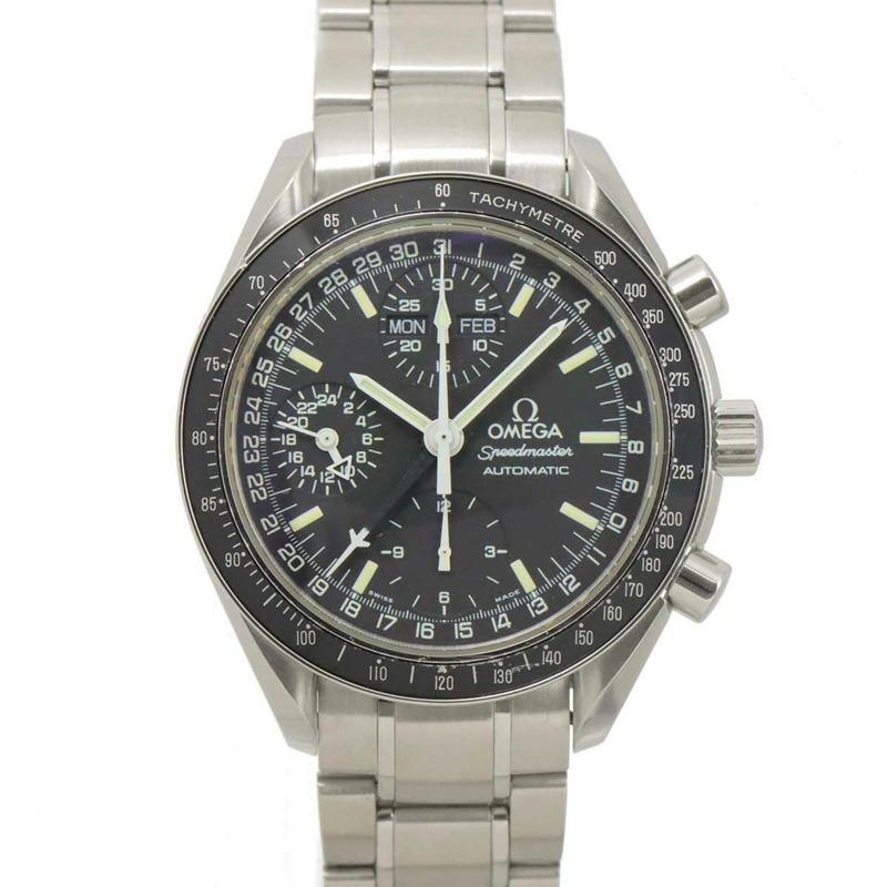 歐米茄超霸系列 Mark 40 Cosmos 三重日曆 3520 50 男士腕錶 黑色 自動上鍊-0