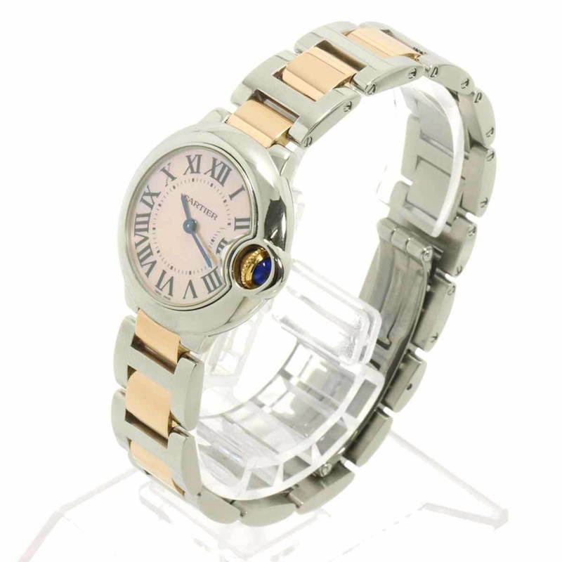 卡地亞 Ballon Bleu SM 28毫米雙色 W6920034 女士腕錶 粉紅錶殼 PG 鍍金 石英-2