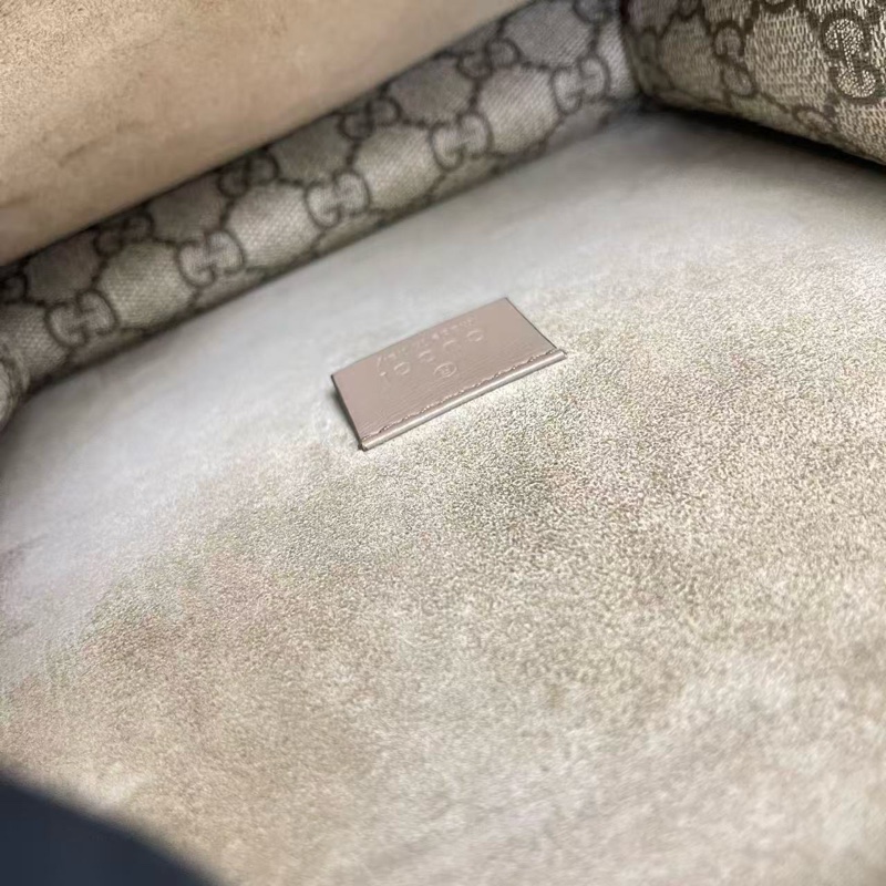 Gucci 古馳 酒神 老花卡其鏈條包 小號-8