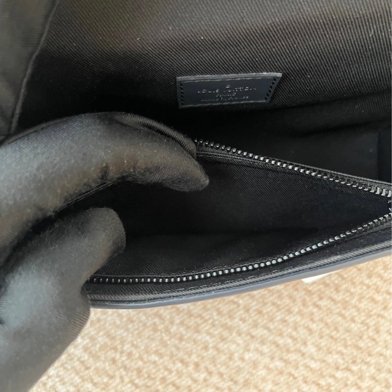 【LV】白藍黑拼色棋盤格Steamer-7