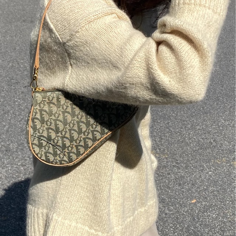 Dior迪奧中古馬鞍腋下包-6