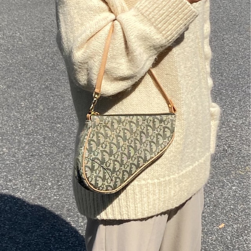 Dior迪奧中古馬鞍腋下包-8