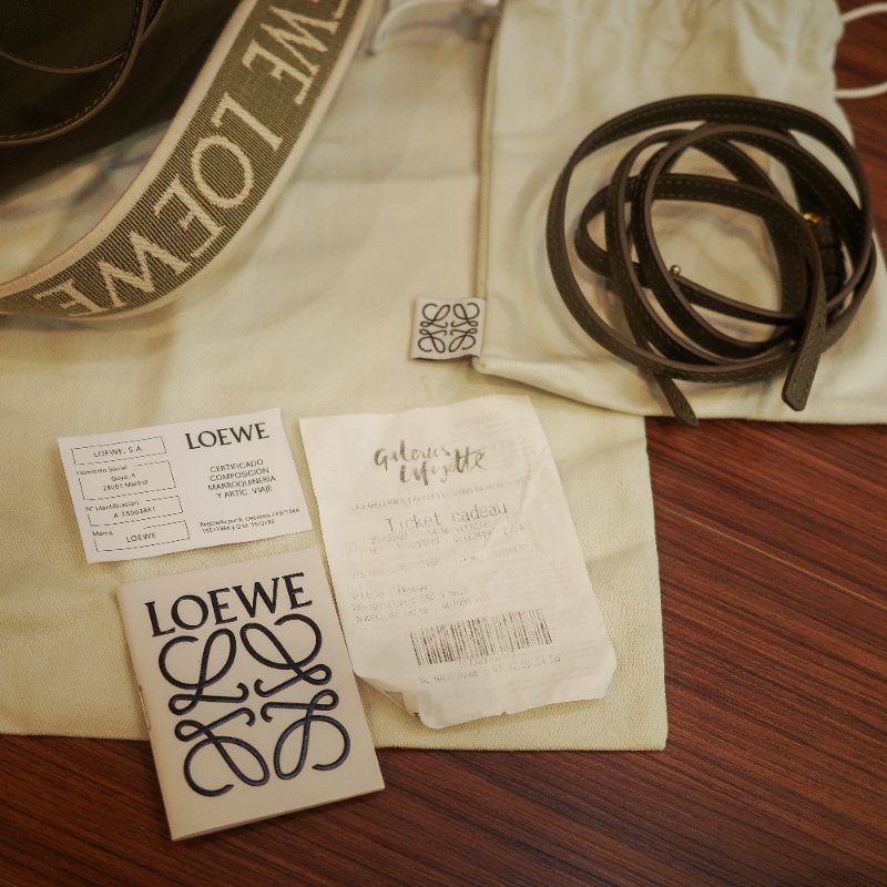 【自用自賣】 LOEWE / Hammock hobo / 肩背斜背 / 附寬背帶 / 墨綠色 / 98成新-4