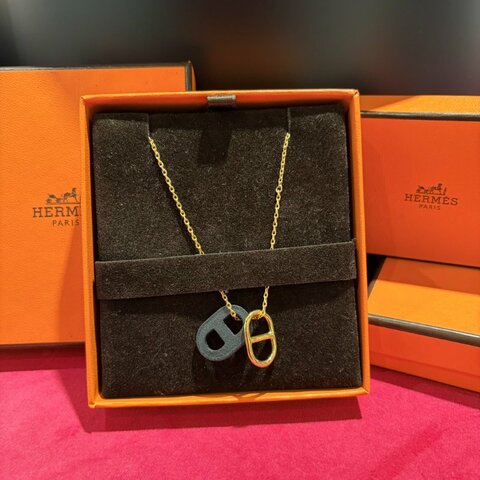 HERMES 雙豬鼻項鍊