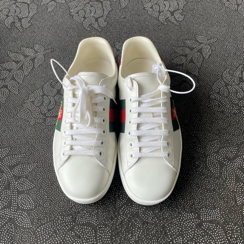 98🆕 gucci小蜜蜂小白鞋 39.5碼-1