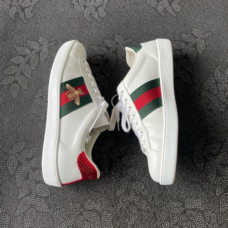 98🆕 gucci小蜜蜂小白鞋 39.5碼-5