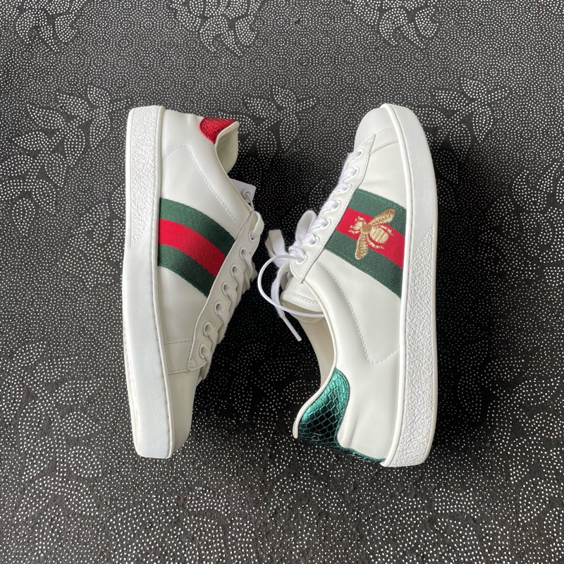 98🆕 gucci小蜜蜂小白鞋 39.5碼-6