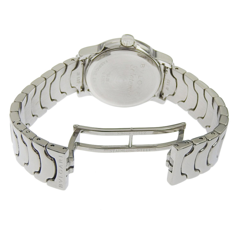 寶格麗 (Bulgari) Solo Tempo ST29S 女士腕錶，精鋼銀色石英模擬機芯，黑色錶盤-4