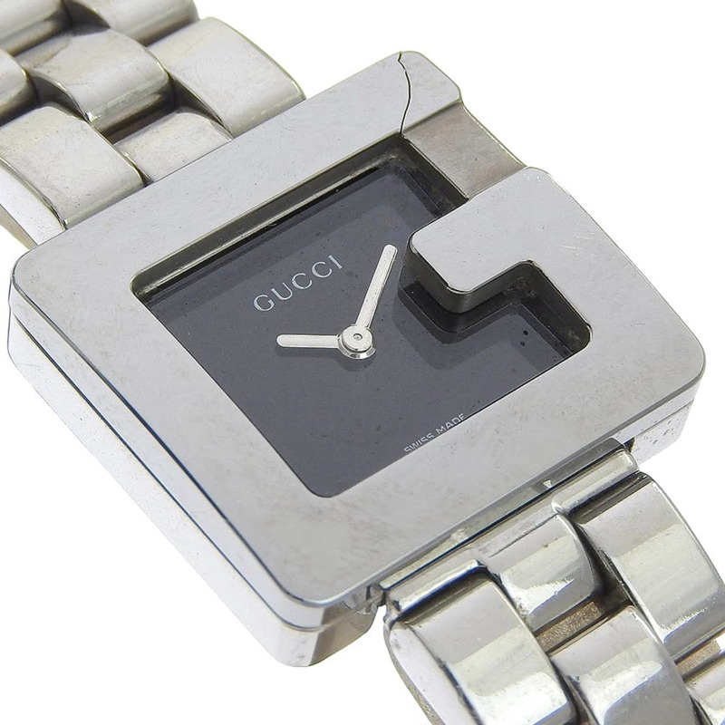 Gucci 3600L 不鏽鋼石英模擬腕錶，黑色錶盤，女款-2