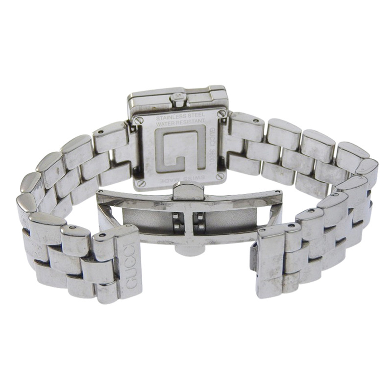 Gucci 3600L 不鏽鋼石英模擬腕錶，黑色錶盤，女款-4