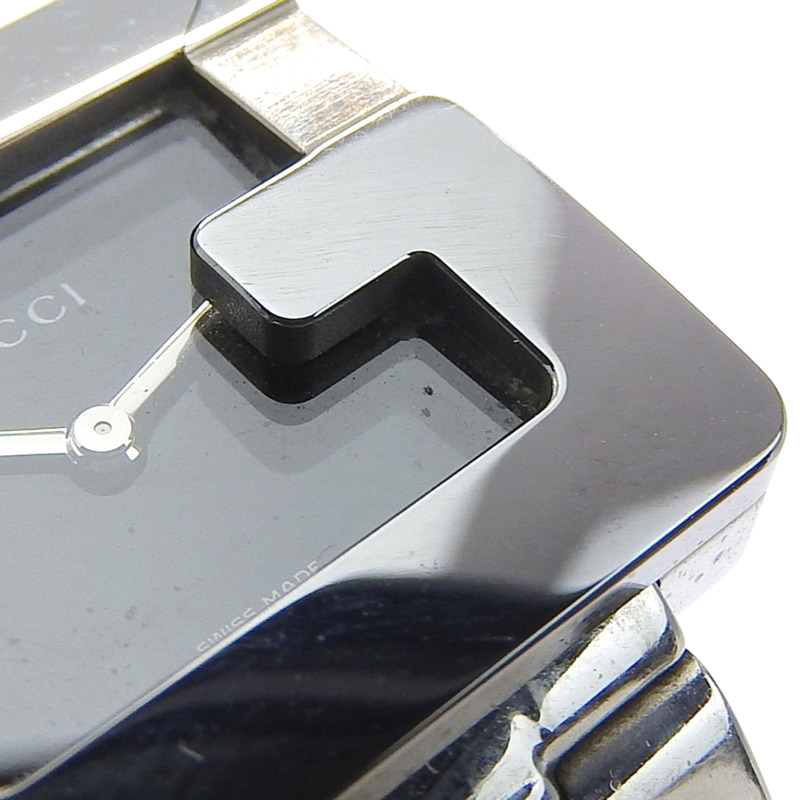 Gucci 3600L 不鏽鋼石英模擬腕錶，黑色錶盤，女款-6