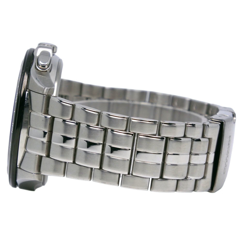 西鐵城 AT3004-58E E610-S074339 男士腕錶，不鏽鋼銀色錶殼，光動能電波計時碼錶，黑色錶盤-3