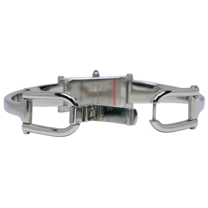 Gucci 1500L 不鏽鋼石英模擬腕錶，銀色錶盤，女款-5