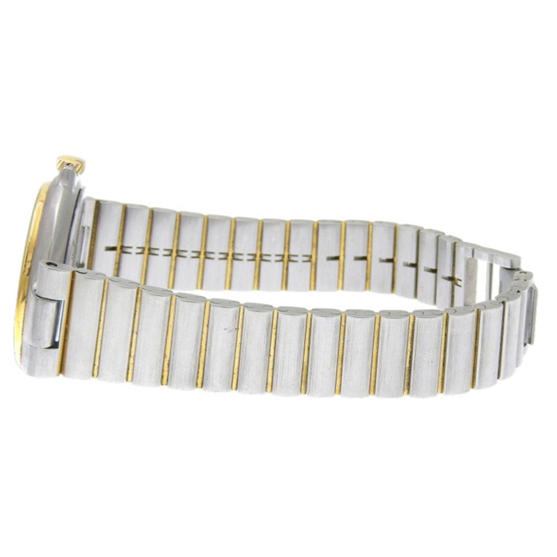 登喜路女士手錶，不銹鋼，石英，模擬，白色錶盤。-3