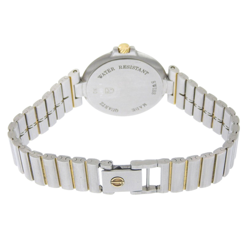 登喜路女士手錶，不銹鋼，石英，模擬，白色錶盤。-4