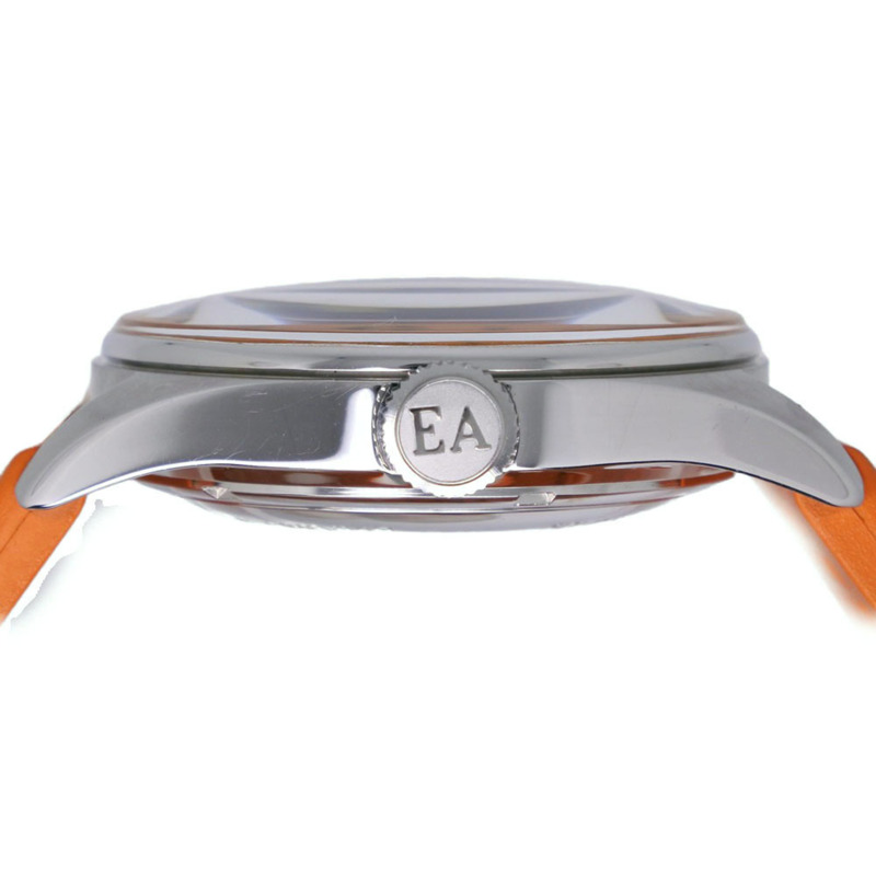 Emporio Armani AR-0526 男士腕錶，不鏽鋼 x 橡膠錶帶，橘色錶帶，石英機芯，指針式，黑色錶盤-5