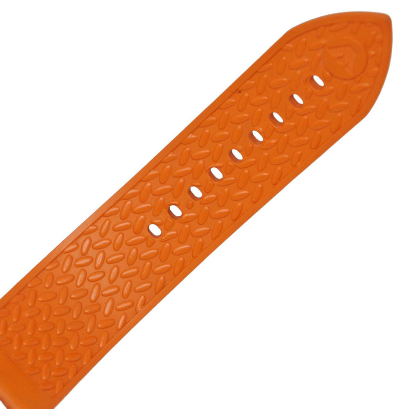 Emporio Armani AR-0526 男士腕錶，不鏽鋼 x 橡膠錶帶，橘色錶帶，石英機芯，指針式，黑色錶盤-6