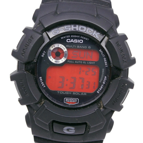 卡西歐 G-SHOCK Fire Package '11 手錶，20 ATM 防水，GW-2300FP-4JR，樹脂錶殼，黑色，太陽能動力，電波校時，數字顯示，紅色錶盤，G-SHOCK，男士