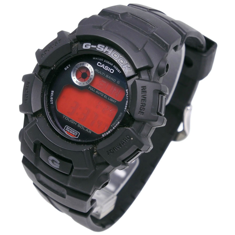 卡西歐 G-SHOCK Fire Package '11 手錶，20 ATM 防水，GW-2300FP-4JR，樹脂錶殼，黑色，太陽能動力，電波校時，數字顯示，紅色錶盤，G-SHOCK，男士-1