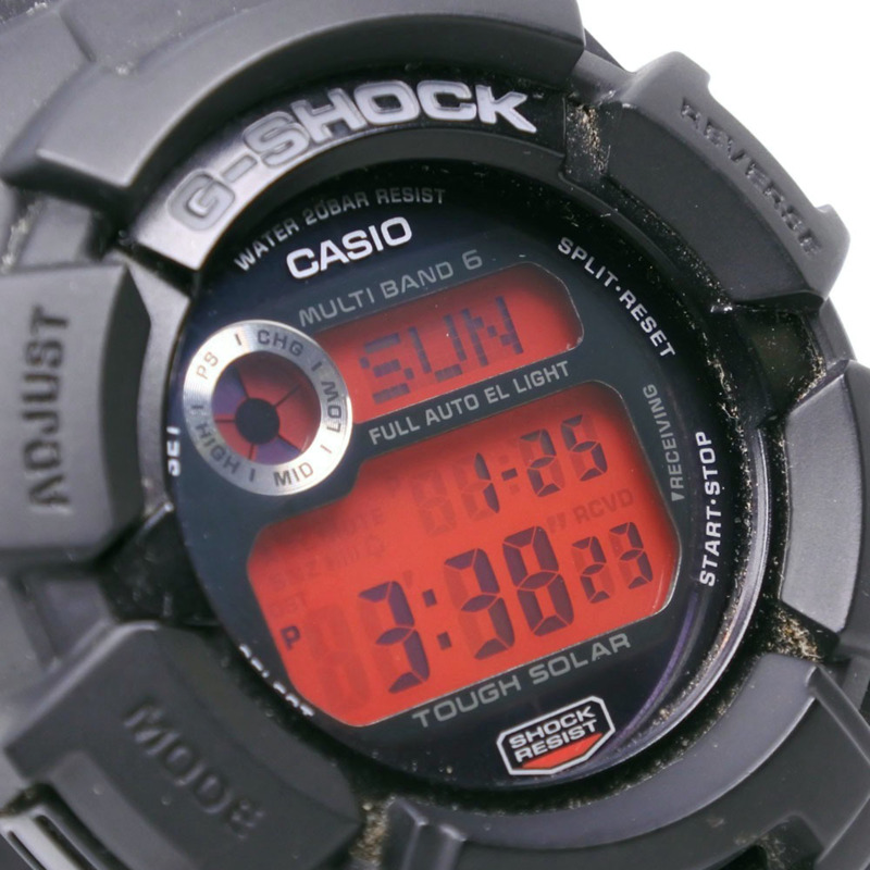 卡西歐 G-SHOCK Fire Package '11 手錶，20 ATM 防水，GW-2300FP-4JR，樹脂錶殼，黑色，太陽能動力，電波校時，數字顯示，紅色錶盤，G-SHOCK，男士-2