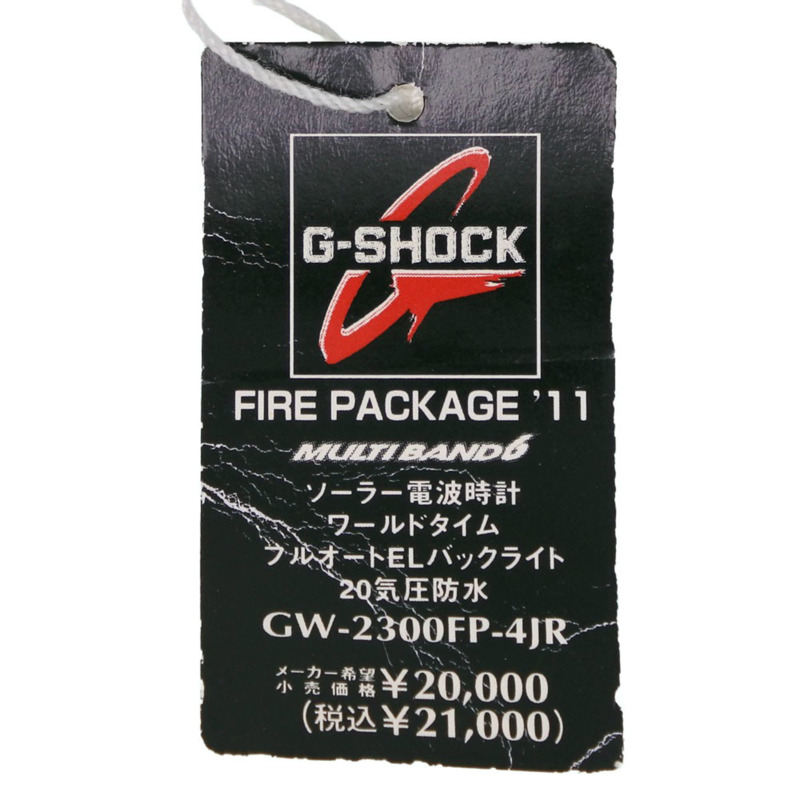 卡西歐 G-SHOCK Fire Package '11 手錶，20 ATM 防水，GW-2300FP-4JR，樹脂錶殼，黑色，太陽能動力，電波校時，數字顯示，紅色錶盤，G-SHOCK，男士-9
