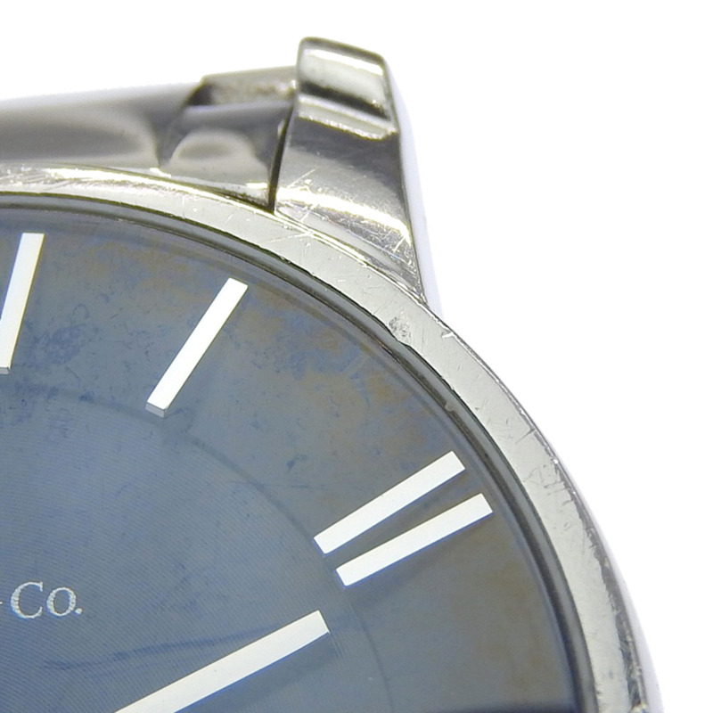 Tiffany & Co.) Atlas Dome腕錶 Z1800.11.10A00A 不鏽鋼石英模擬黑色錶盤 男士腕錶-6