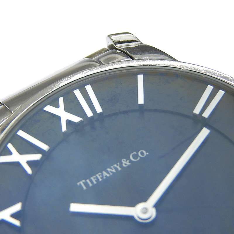 Tiffany & Co.) Atlas Dome腕錶 Z1800.11.10A00A 不鏽鋼石英模擬黑色錶盤 男士腕錶-7