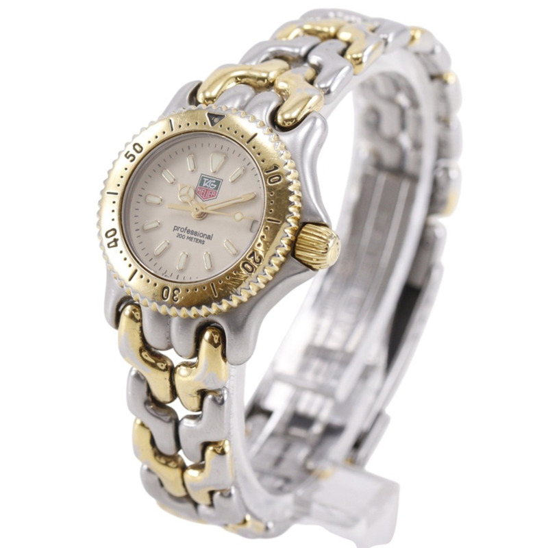 TAG Heuer Cell 手錶 S95.708，不銹鋼，銀色，石英，模擬，象牙色錶盤，女士款。-1