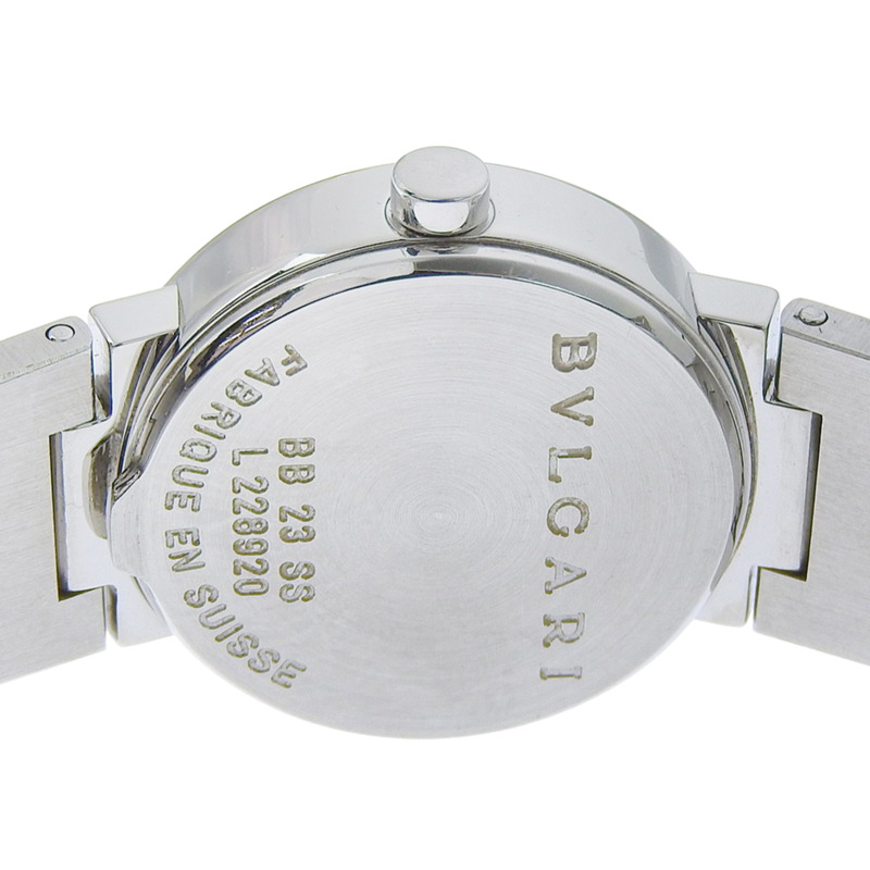 寶格麗 (Bvlgari) BVLGARI BB23SS 女士腕錶，不鏽鋼石英錶殼，黑色錶盤-5