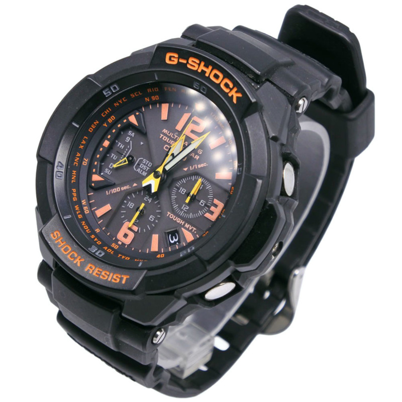 卡西歐 G-SHOCK 天空駕駛艙 GW-3000B-1AJF 樹脂手錶，黑色，太陽能動力，電波校時，計時碼錶，黑色錶盤，男士款-1