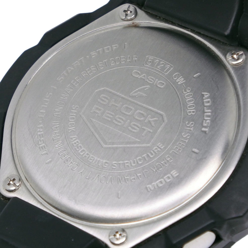 卡西歐 G-SHOCK 天空駕駛艙 GW-3000B-1AJF 樹脂手錶，黑色，太陽能動力，電波校時，計時碼錶，黑色錶盤，男士款-6