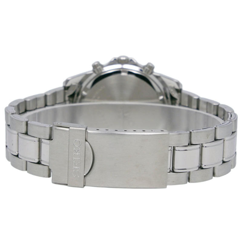 精工 (Seiko) 計時腕錶，海外系列 7T92-0DW0，不鏽鋼錶殼，銀色錶盤，石英機芯，計時功能，黑色錶盤，男士款-4