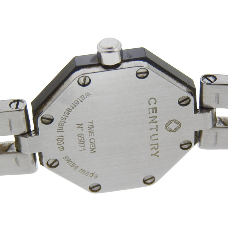 世紀時光寶石女士腕錶，1顆鑽石，不鏽鋼錶殼，石英機芯，指針式，白色珍珠貝母錶盤-4