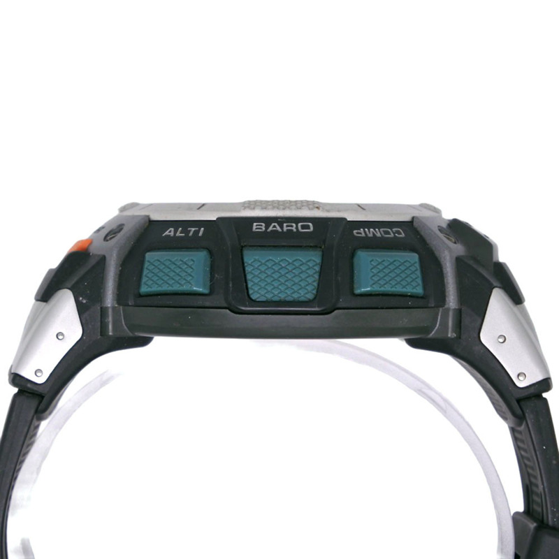 卡西歐 PRO TREK PRW-1000J 男士手錶，樹脂錶框，黑色，太陽能動力，電波校時，模擬指針，黑色錶盤。-5