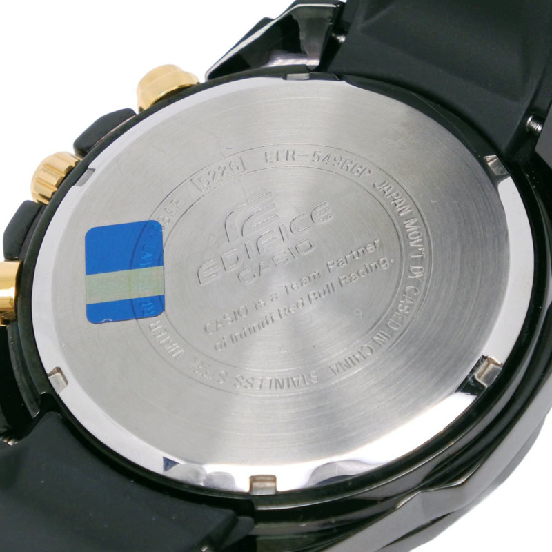 卡西歐 Edifice 紅牛車隊聯名限量版腕錶 FER-549RBP-2A 不鏽鋼 x 樹脂黑色石英計時碼錶 藍色錶盤 男士腕錶-6