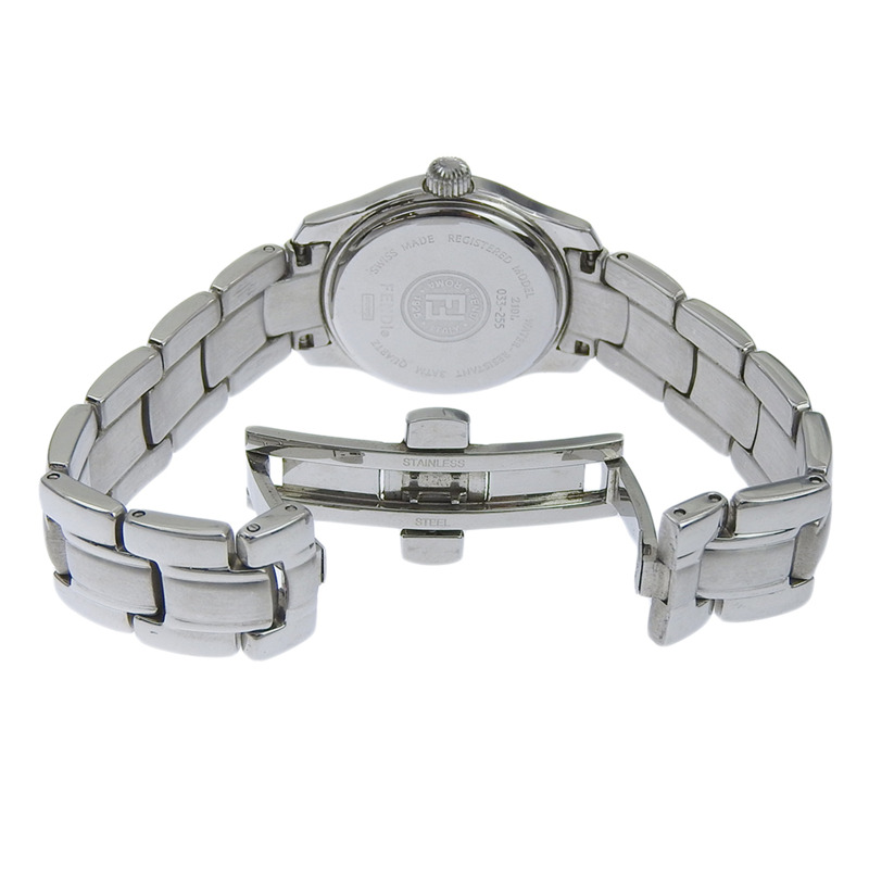 Fendi Olologi 女士腕錶，210L 不鏽鋼，石英機芯，模擬指針，黑色錶盤-4