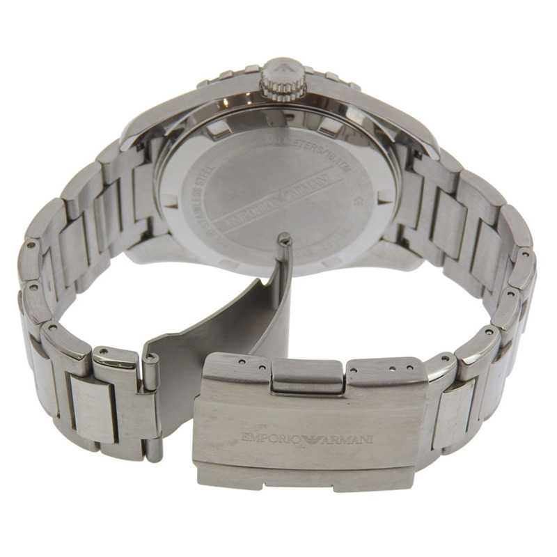 Emporio Armani AR6048 不鏽鋼腕錶，海軍藍，石英，指針式，海軍藍錶盤，男士腕錶-4