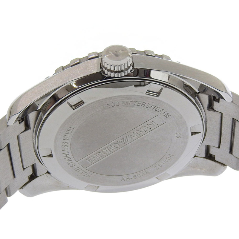 Emporio Armani AR6048 不鏽鋼腕錶，海軍藍，石英，指針式，海軍藍錶盤，男士腕錶-5