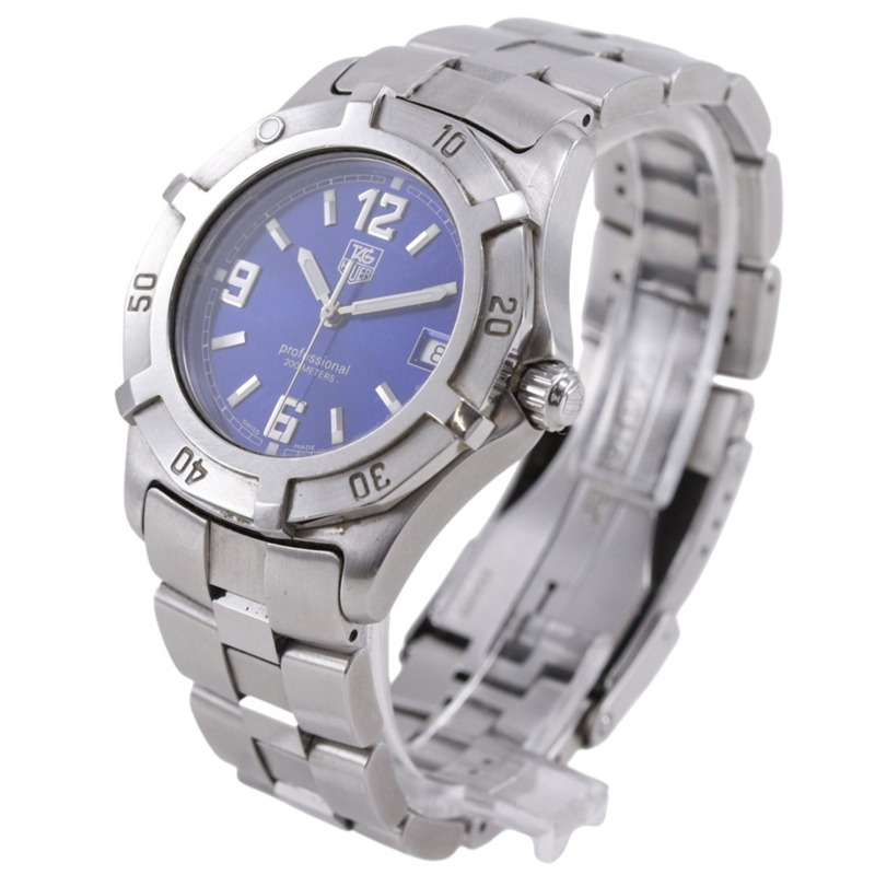 TAG Heuer 2000 專屬腕錶 WN1112 不鏽鋼石英模擬藍色錶盤男士腕錶-1