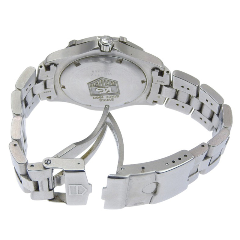 TAG Heuer 2000 專屬腕錶 WN1112 不鏽鋼石英模擬藍色錶盤男士腕錶-4