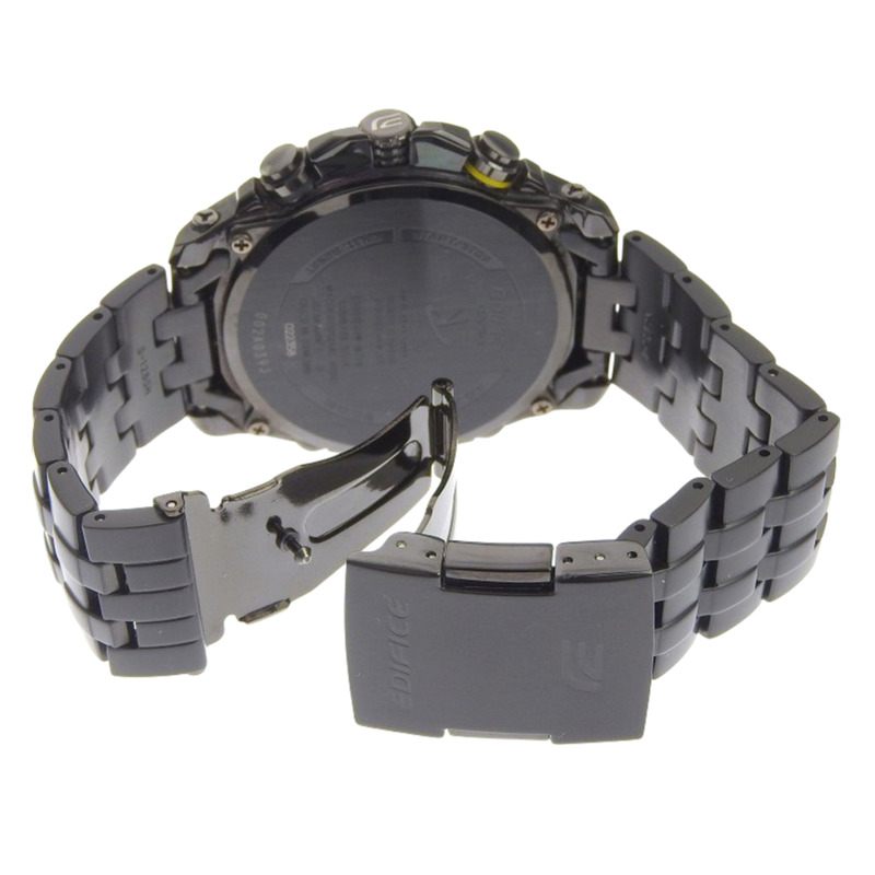 卡西歐 Edifice 多頻段 6 手錶 EQW-M710DC-1AJF 不鏽鋼黑色太陽能電波校時計時錶盤 男士-4