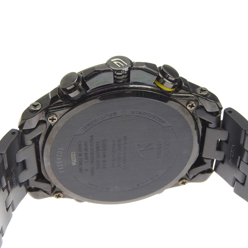 卡西歐 Edifice 多頻段 6 手錶 EQW-M710DC-1AJF 不鏽鋼黑色太陽能電波校時計時錶盤 男士-5