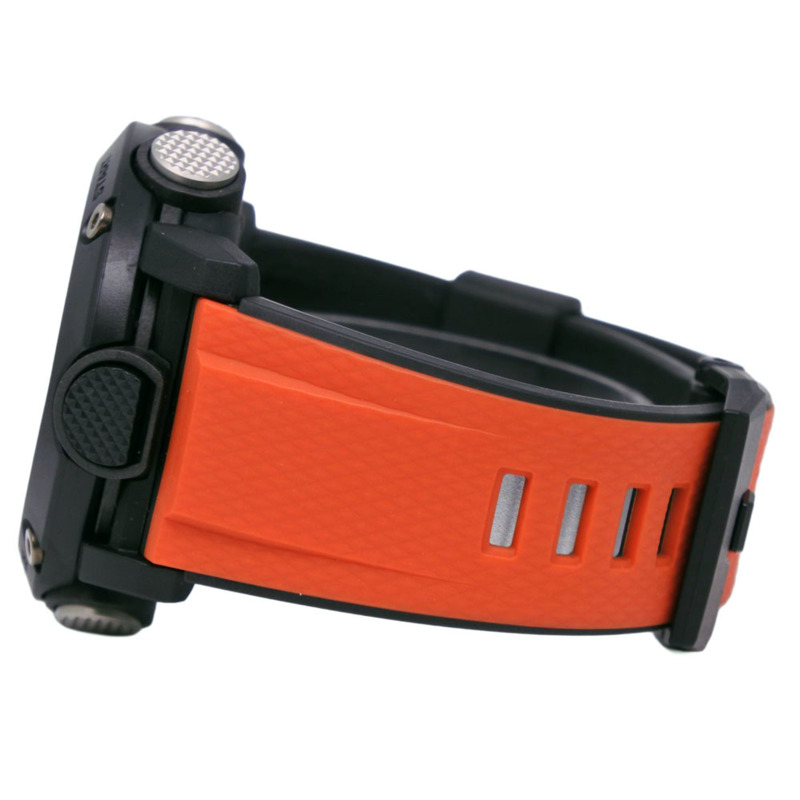 卡西歐 G-SHOCK GA-2000-4JR 碳纖維核心防護腕錶，x 樹脂錶殼，黑橙色，石英機芯，指針/數位雙顯，錶盤，男士款-3