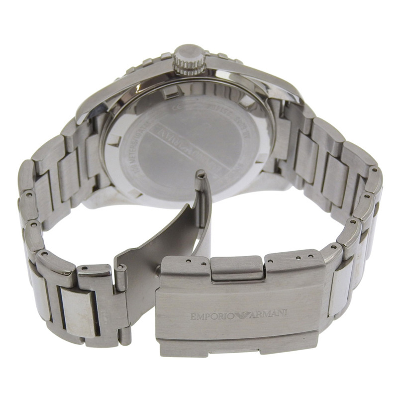 Emporio Armani AR6048 不鏽鋼腕錶，海軍藍，石英，指針式，海軍藍錶盤，男士腕錶-4