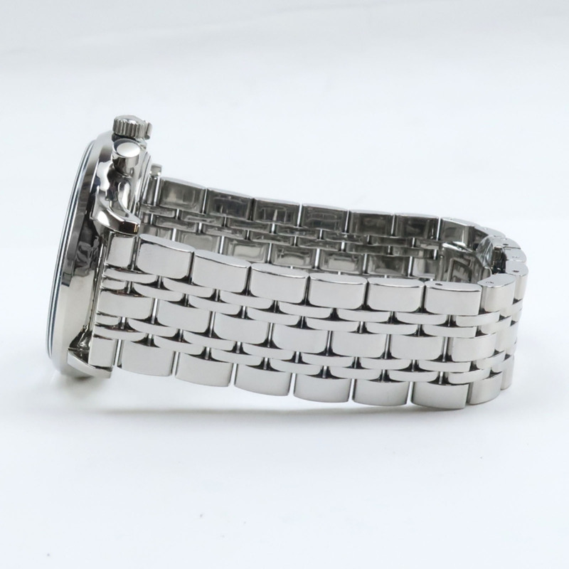 Emporio Armani AR0389 不鏽鋼銀色石英計時男錶，黑色錶盤-4