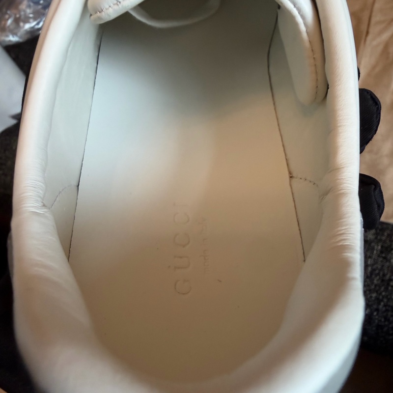 閒置未使用Gucci互扣式大logo灰尾女士小白鞋/板鞋/36.5碼附件：塵袋+盒-4