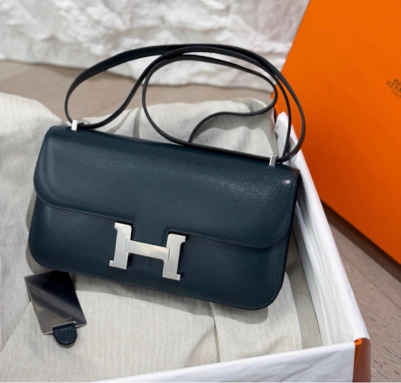 Hermes愛馬仕 Constance elan 康康elan 松柏綠 銀扣 山羊皮 -1