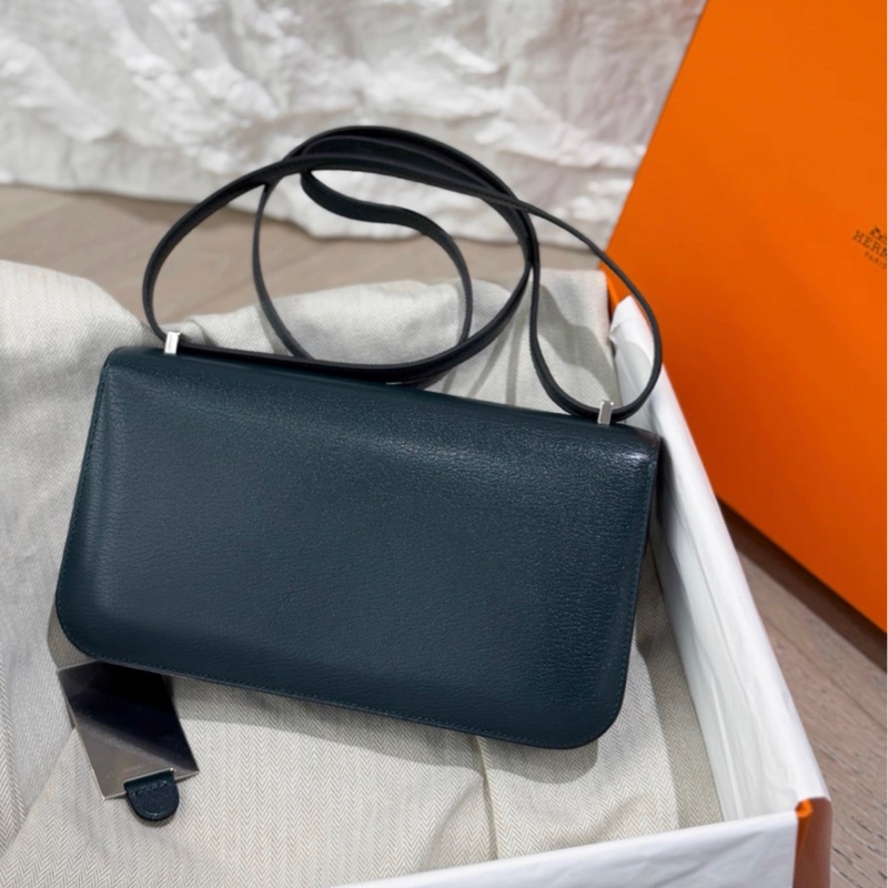 Hermes愛馬仕 Constance elan 康康elan 松柏綠 銀扣 山羊皮 -2