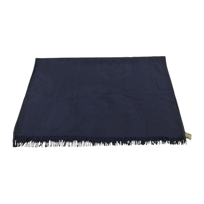 HERMES 羊絨/絲質New Libris Stole 75x210絲巾-1