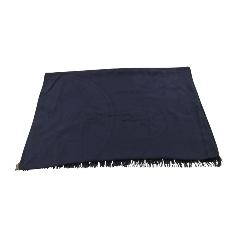 HERMES 羊絨/絲質New Libris Stole 75x210絲巾-3